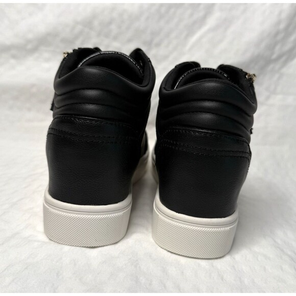 Nine West Women’s Tons High Top Hidden Wedge Sneakers Black Size 5.5M Shoes - Picture 5 of 11